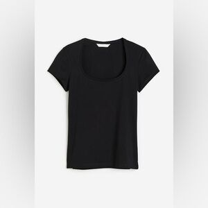 H&M Scoop Neck Black Women's TShirt